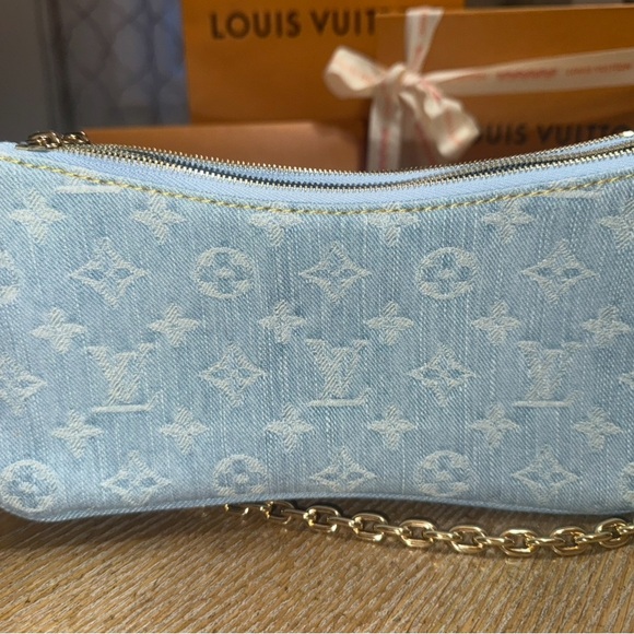 NIB Louis Vuitton Sky Blue Denim Liv Pochette - Picture 6 of 16